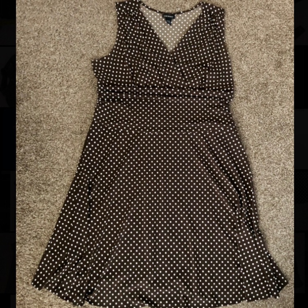 Lane Bryant Polka Dot dress-Size 18/20 Brown/White